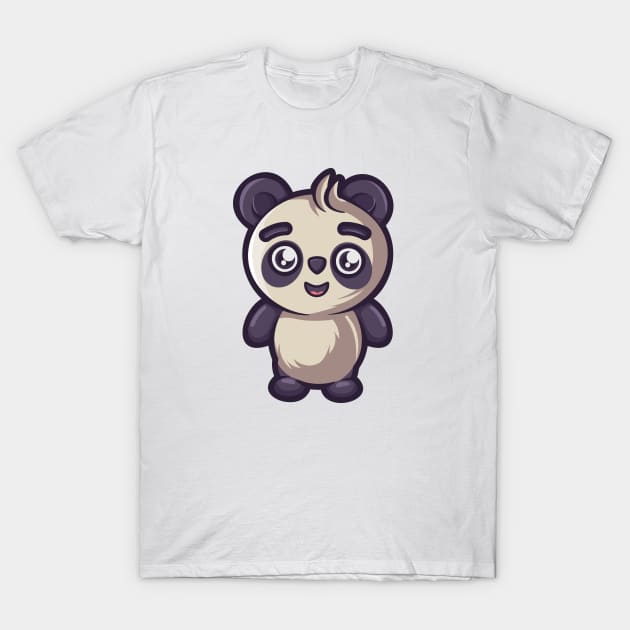 Smiling Panda T-Shirt by onama.std